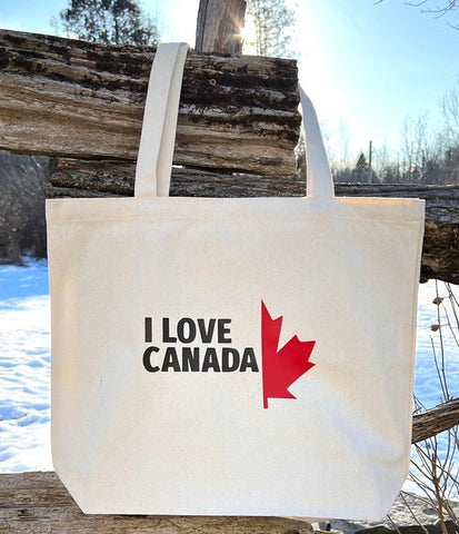 I Love Canada - Canvas Tote Bags