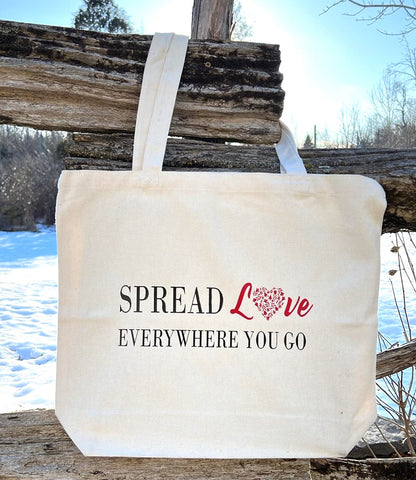 Spread Love Everywhere You Go - Canvas Tote Bags