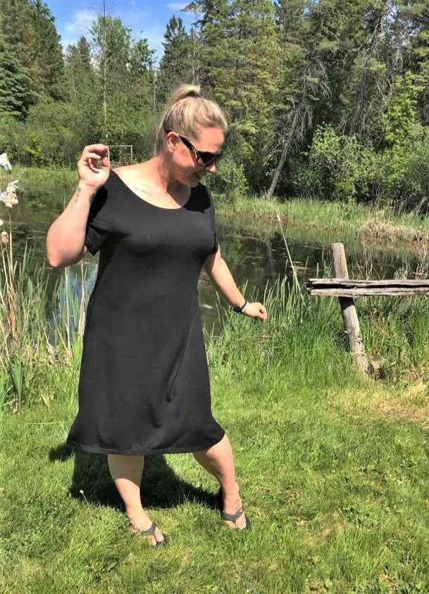 Katya Dress - Bamboo Black