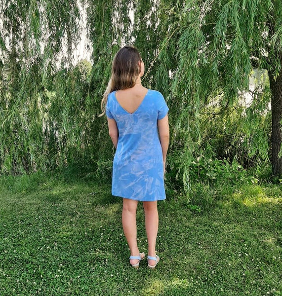 Katya Dress - Bamboo Tie Dye Blue