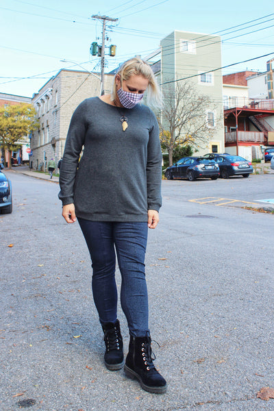Donna Bamboo Fleece Sweatshirt - Grey
